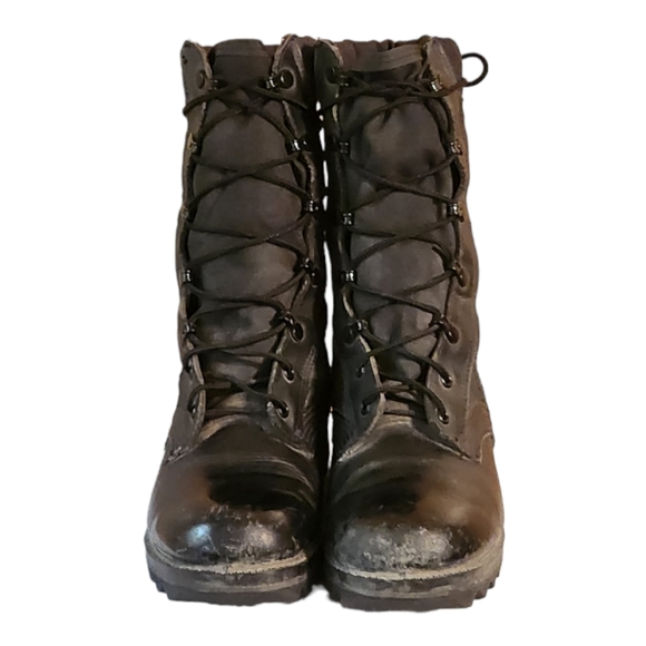 Unisex Leather and Nylon Combat Boots Size 9-9.5/Military Boots/Army Boots - Picture 4 of 10